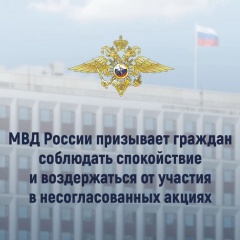 МВД России призывает граждан соблюдать спокойствие и воздержаться от участия в несогласованных акциях